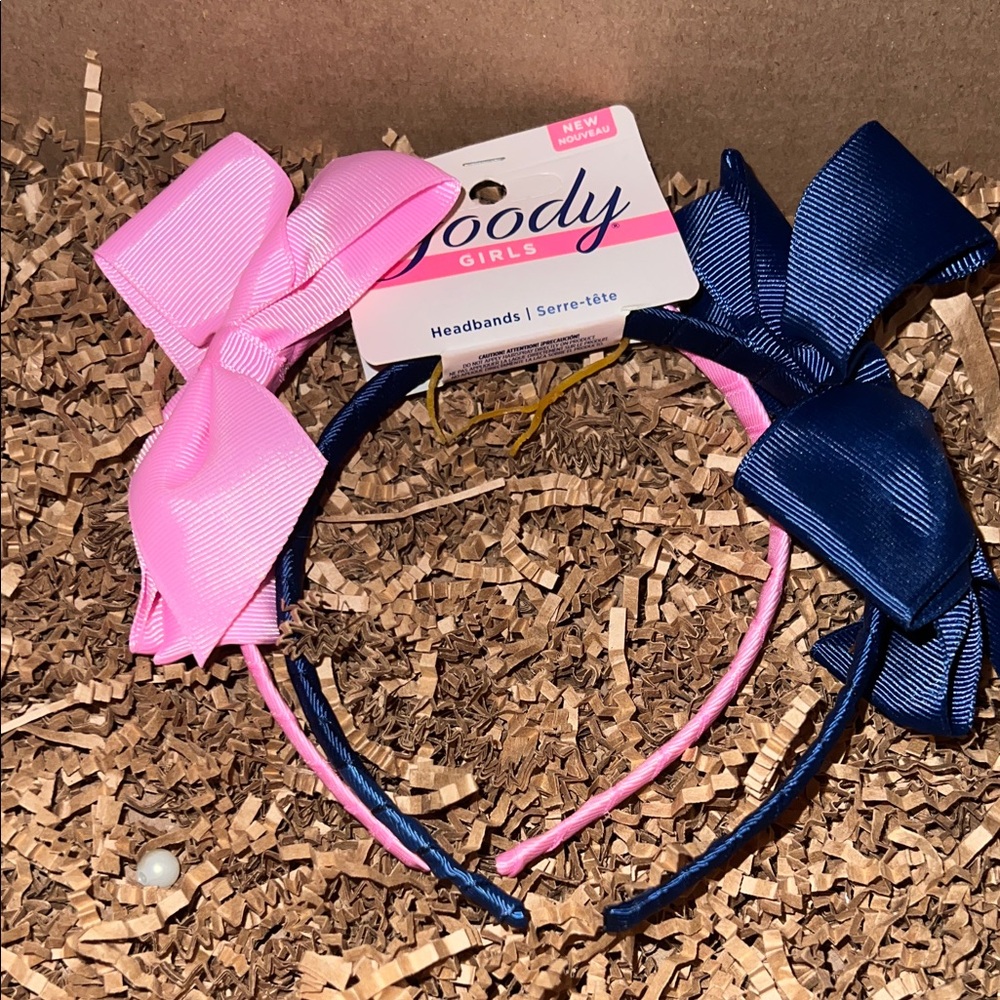 Goody Girls Pink and Blue Bow Headbands